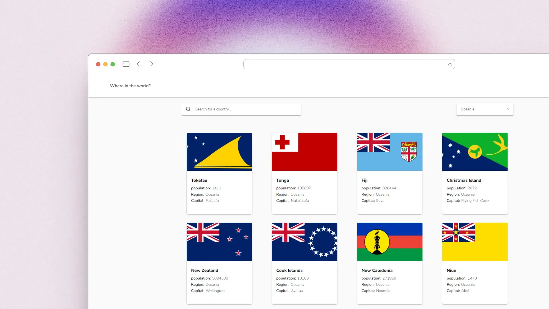 Imagen de la aplicación en navegador web