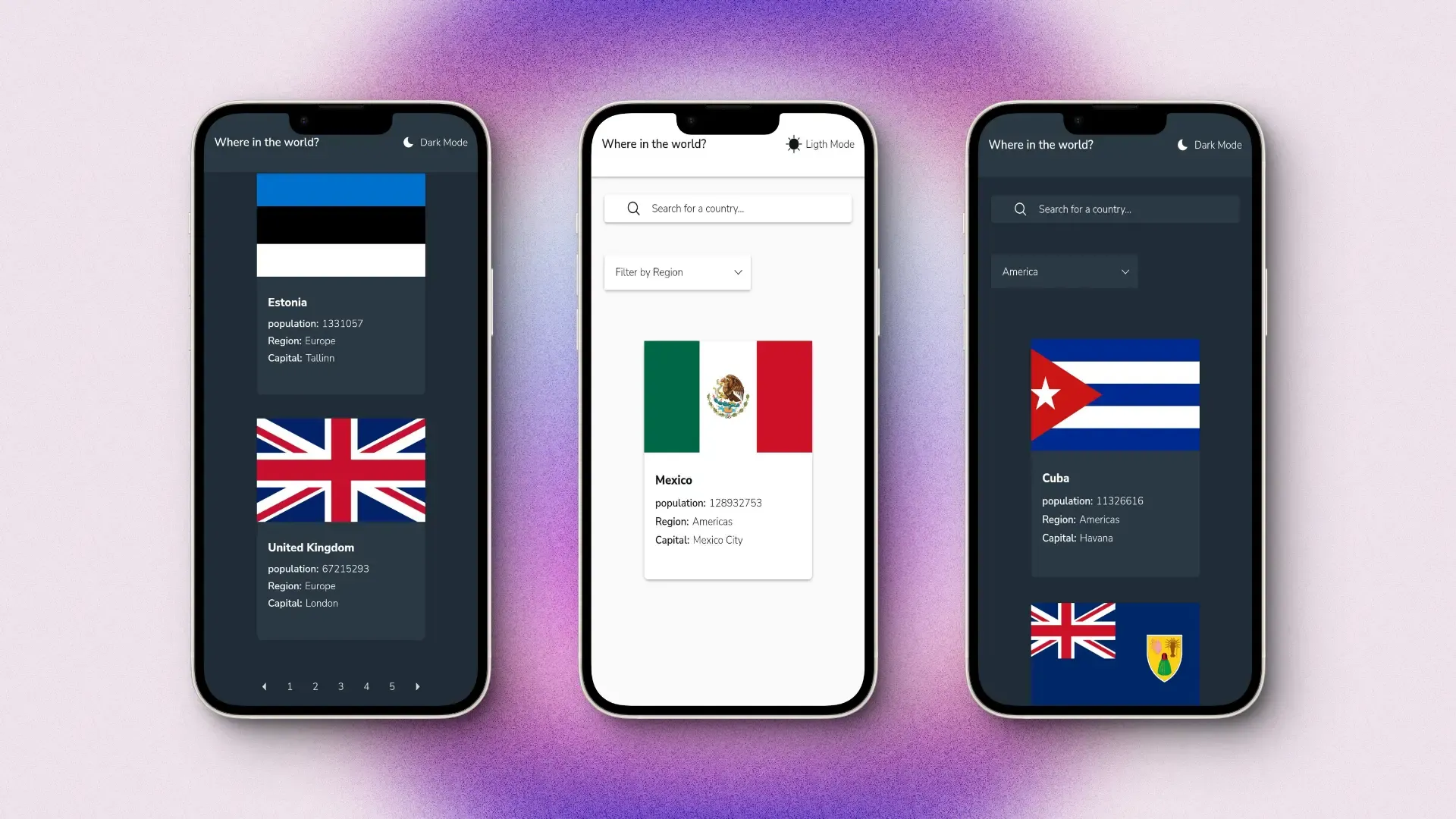 Imagen de la aplicación en dispositivos móviles