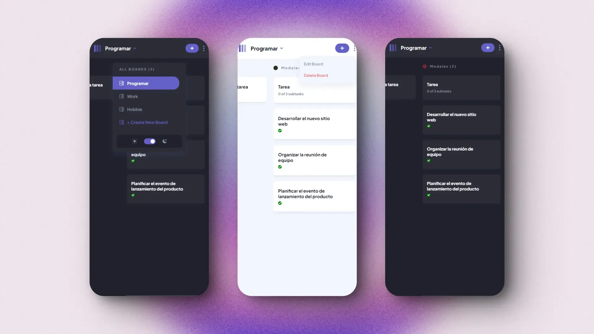 Imagen de la aplicación en dispositivos móviles